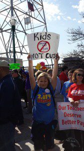 Student at Oklahoma Education Rally