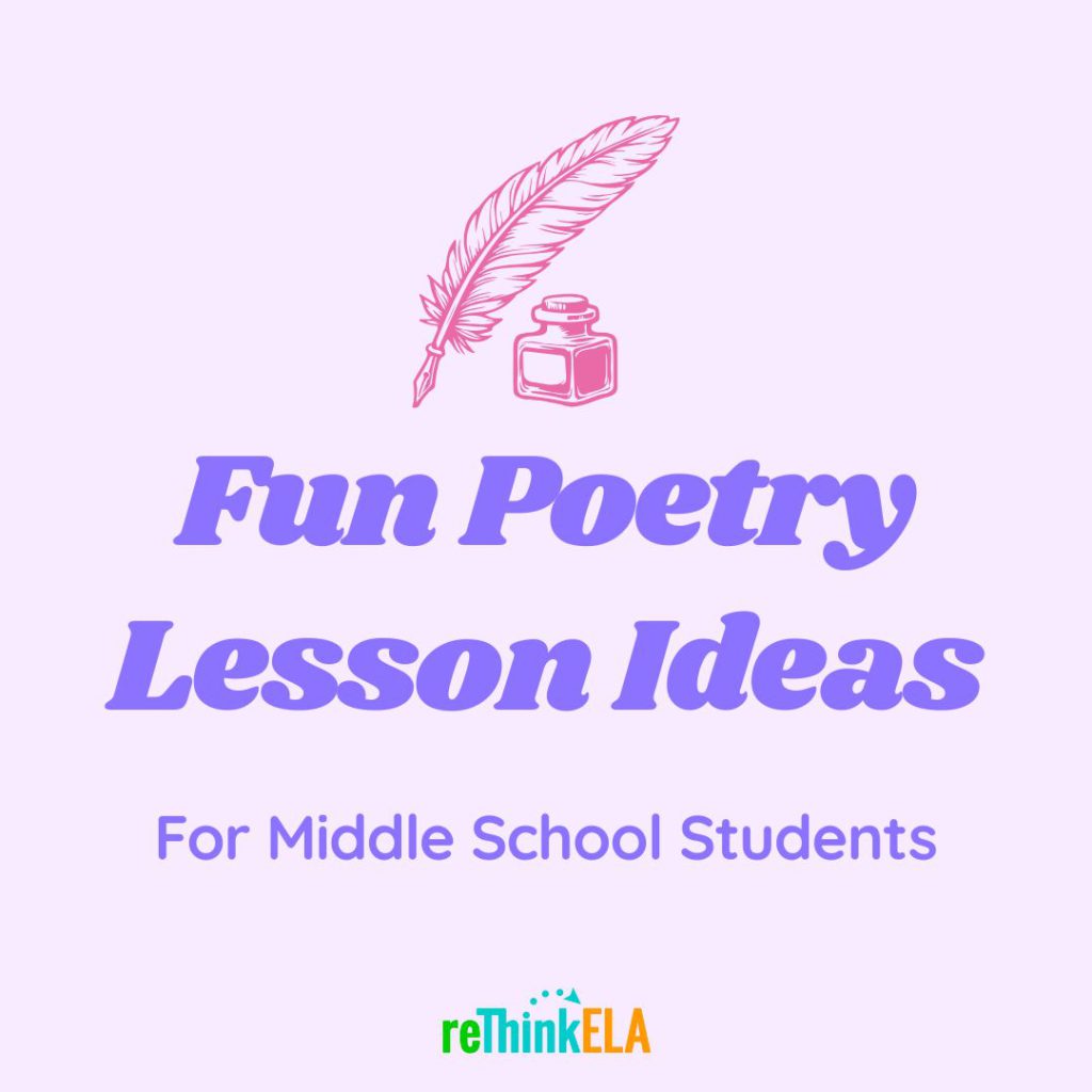 Fun Poetry Lesson Ideas Middle School