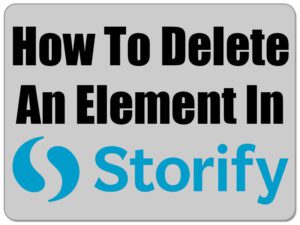 How to delete an element in Storify