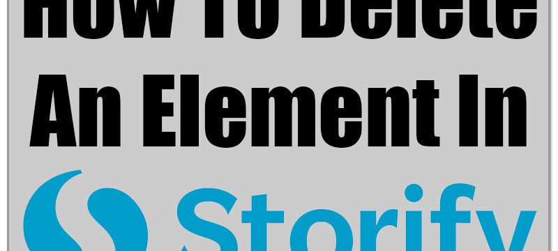 How to delete an element in Storify