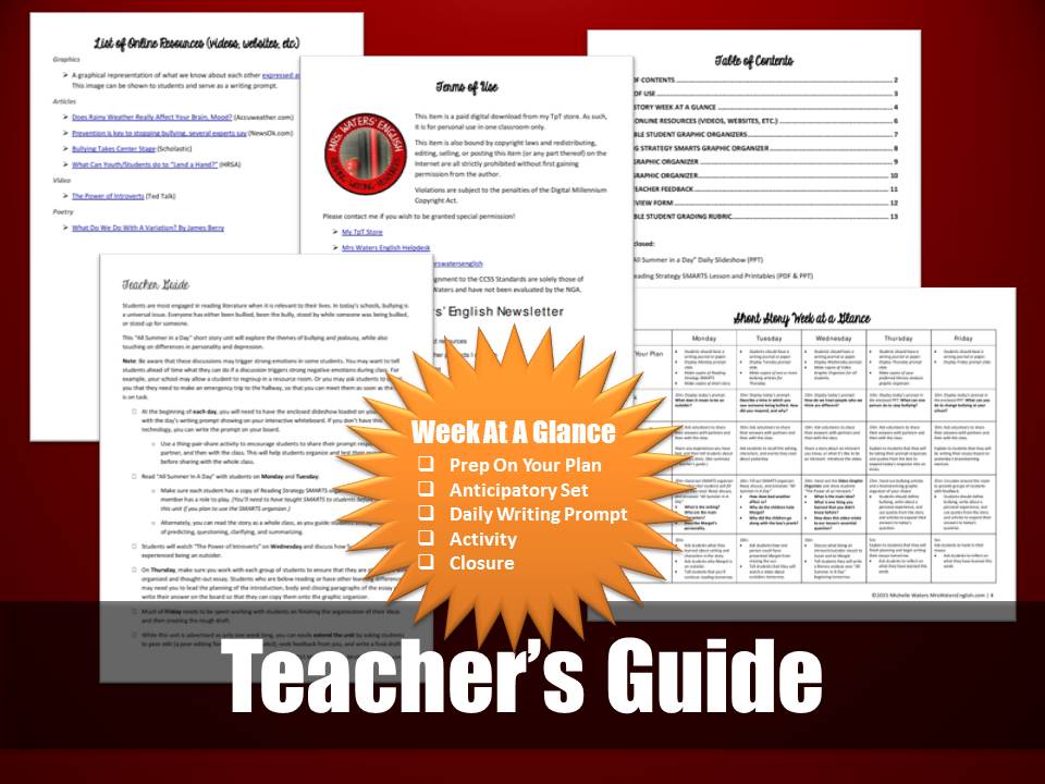 All Summer in a Day Teacher's Guide All Summer in a Day Teacher's Guide