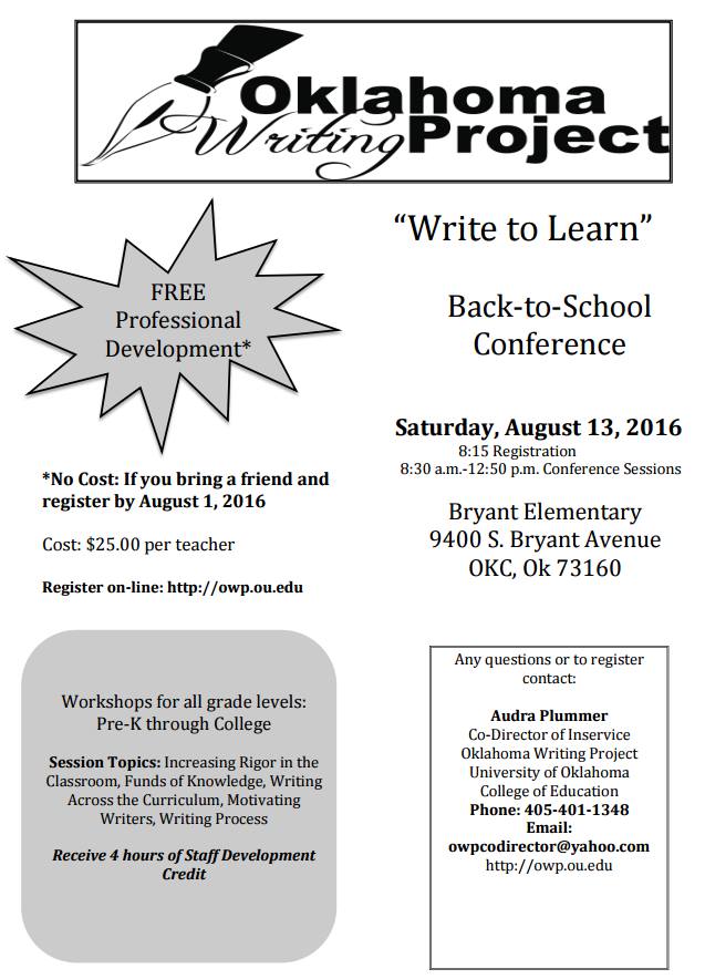 Oklahoma Writing Project Conference