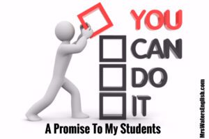 a promise to my students