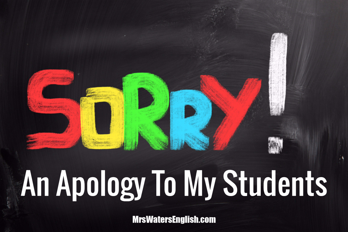 Apology to students