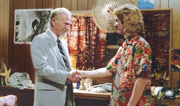 Mr. Hand and Jeff Spicoli from Fast Times at Ridgemont High
