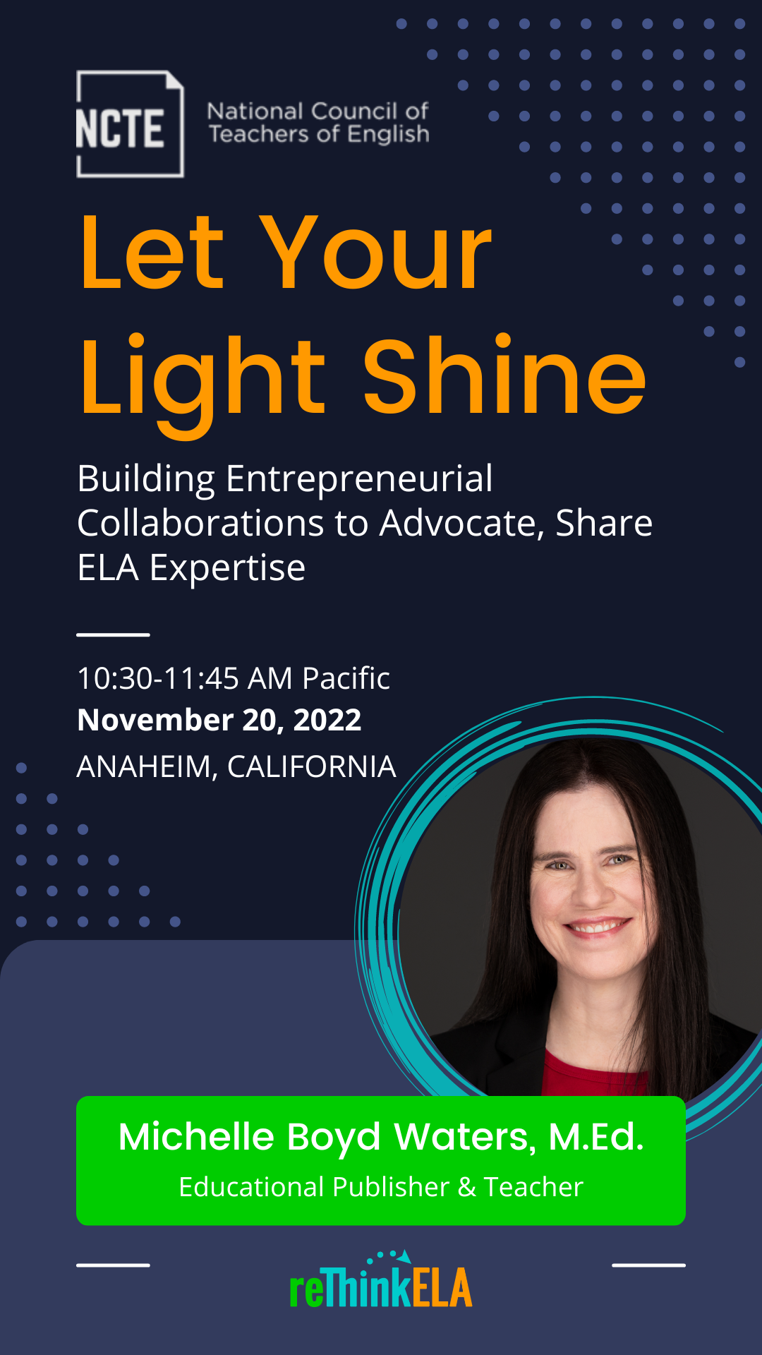 NCTE Let Your Light Shine IG Story NCTE Let Your Light Shine IG Story