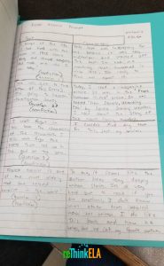My Sample Independent Reading Project Notebook