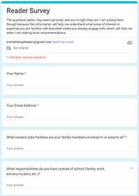 Reader Survey