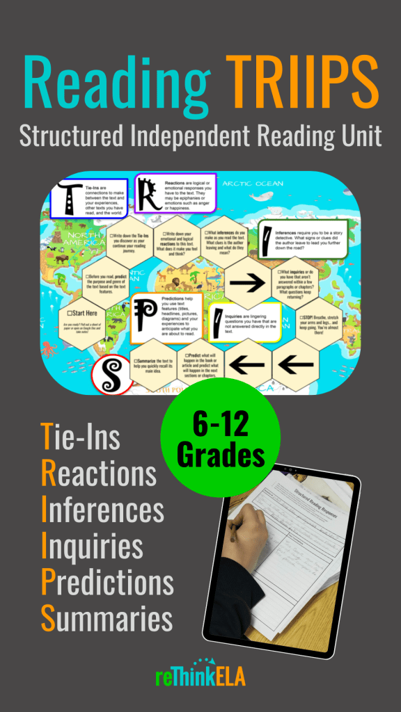 Reading TRIIPS Structured Independent Reading Project for Middle and High School English Language Arts