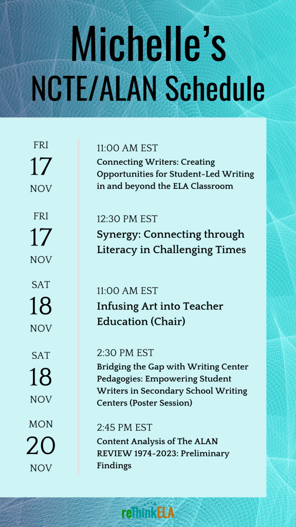 NCTE ALAN 2024 Schedule IG Story