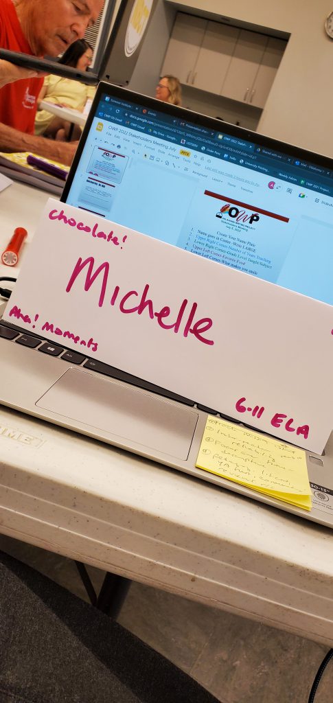Goal Setting and Name Tents